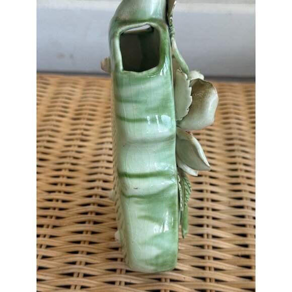 Vintage 50's Vee Jackson California Pottery Violin Wall Pocket Vase Flower - Picture 4 of 16